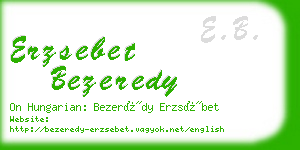 erzsebet bezeredy business card